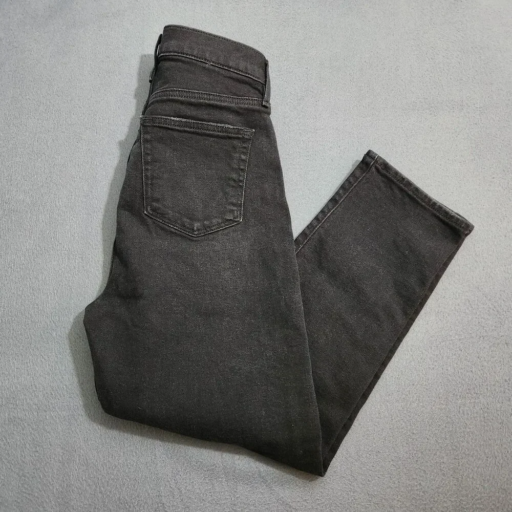 LOFT Jeans Women 28/6P Black High Rise The Slim Ankle